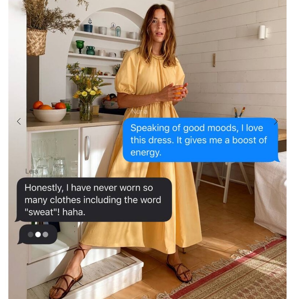 NWOT Mango Poplin Puffed Sleeve Dress, XS/S